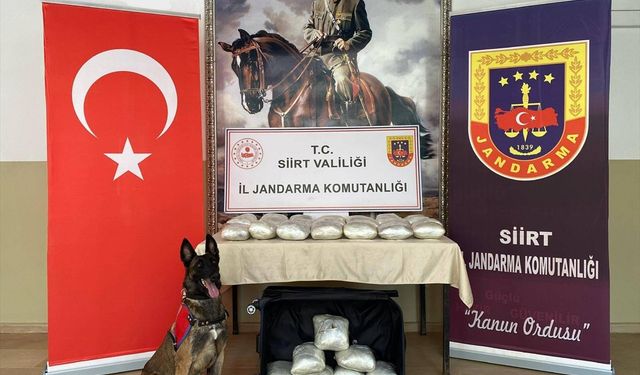 Siirt'te yolcu otobüsüne teslim edilen emanet bavulda 40 kilogram uyuşturucu bulundu