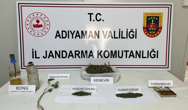 Adıyaman'da uyuşturucu operasyonunda bir şüpheli yakalandı