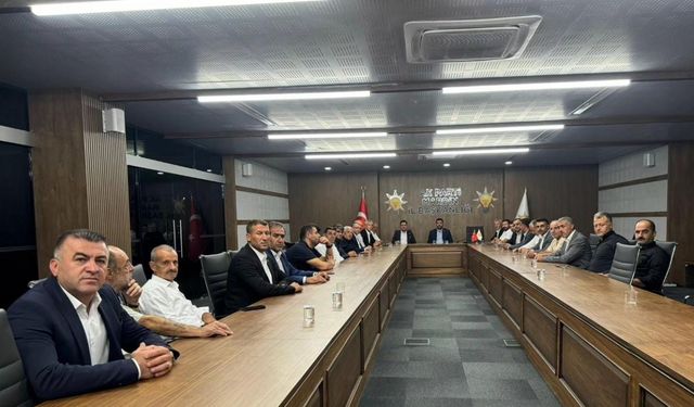 AK Parti Mardin İl Başkanı Uncu'ya, Muhtarlar Derneğinden ziyaret