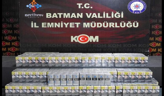 Batman'da 2 Akaryakıt tankerinde Gümrük Kaçağı Sigara Ele Geçirildi