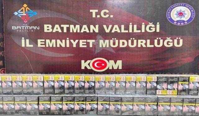 Batman'da akaryakıt tankerinde gümrük kaçağı sigara ele geçirildi