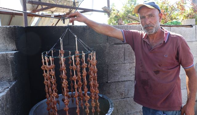 Kilis'te cevizli sucuk üretimine başlandı