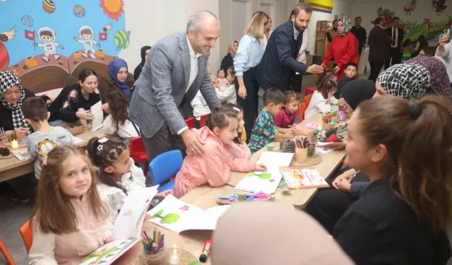 Başkan Çiftçi, ‘ilk masal kitabım’ atölyesine katıldı