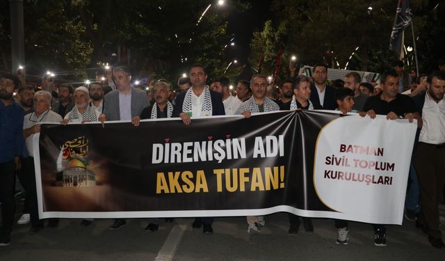 Batman'da Filistin'e Destek Yürüyüşü