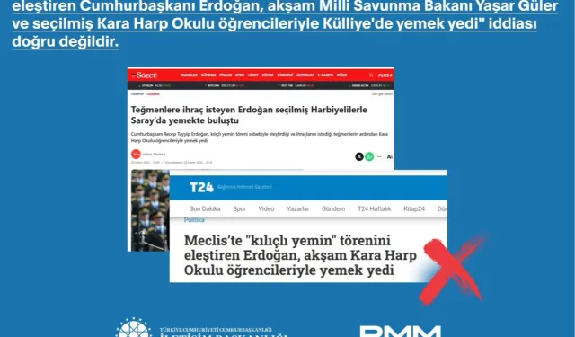 İletişim: İddialara konu olan program yemek değil törendir