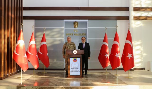 Jandarma Genel Komutan Yardımcısı Orgeneral Hüseyin Kurtoğlu, Siirt Valiliğini ziyaret etti