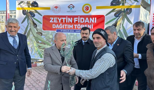 Adıyaman'da çiftçilere zeytin fidanı dağıtıldı