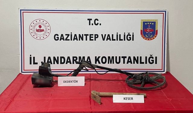 Gaziantep'te kaçak kazı yapan zanlı yakalandı