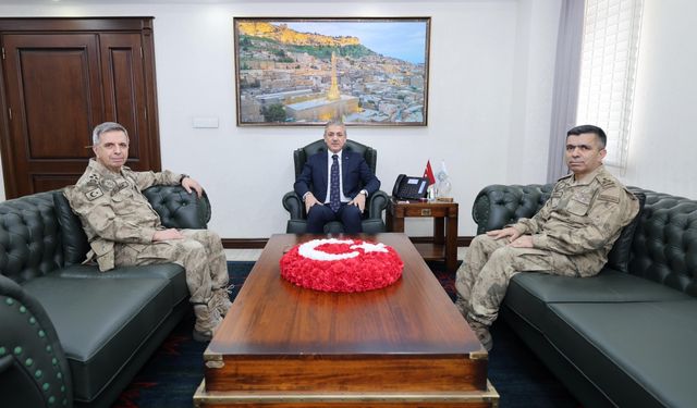 Jandarma Genel Komutan Yardımcısı Korgeneral Balıbek, Mardin Valiliğini ziyaret etti