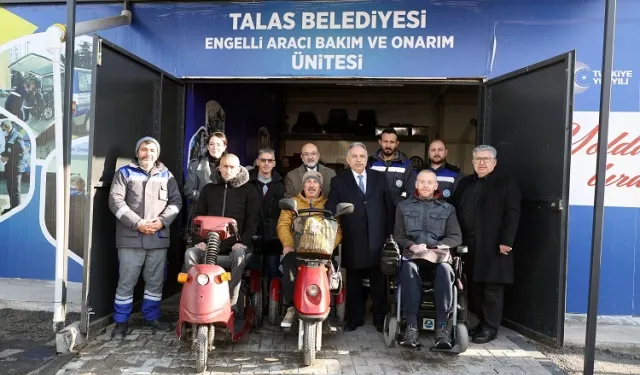 Kayseri Talas'tan engelli araçlarına onarım