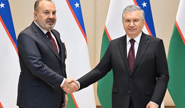 Özbekistan Cumhurbaşkanı Mirziyoyev, Aksa Enerji Yönetim Kurulu Başkanı Kazancı ile görüştü