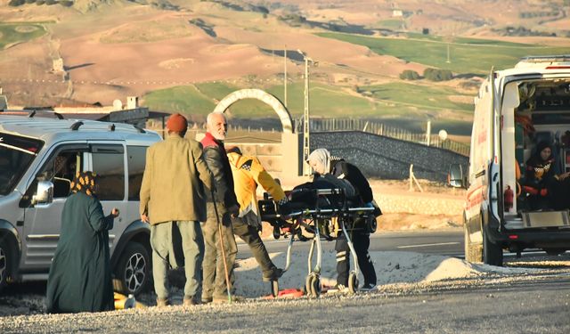 Adıyaman'da bariyerlere çarpan hafif ticari araçtaki 2 kişi yaralandı