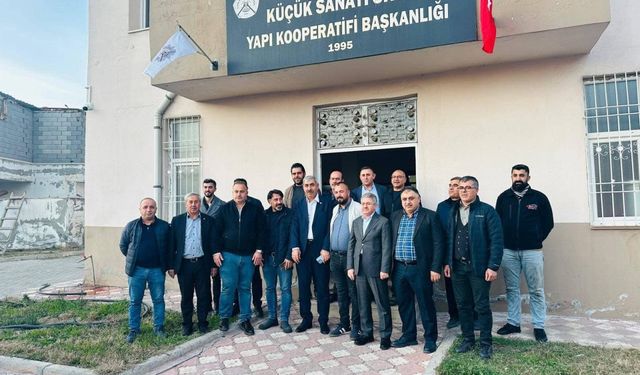 Cizre TSO yönetiminden Küçük Sanayi Sitesi Başkanı Özdemir'e "hayırlı olsun" ziyareti