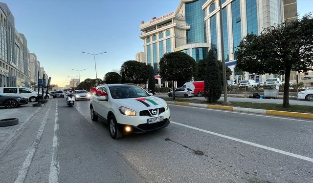 Şanlıurfa'da Filistin'e destek konvoyu düzenlendi