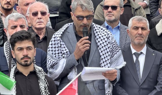 Siirt'te, İsrail'in Gazze'ye yönelik saldırıları protesto edildi