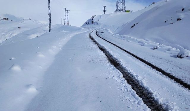 Siirt'te kar nedeniyle kapanan yol ulaşıma açıldı