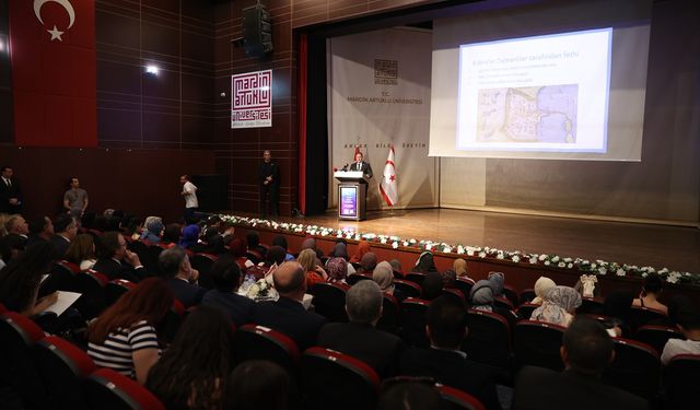 KKTC Cumhuriyet Meclisi Başkanı Öztürkler, Mardin'de konferansa katıldı: