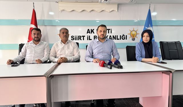 AK Parti Siirt İl Başkanı Özturan'dan 'Terörsüz Türkiye' sürecine ilişkin açıklama