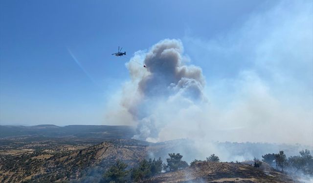 GÜNCELLEME - Çanakkale'de çıkan orman yangınına müdahale ediliyor