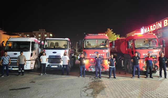 Mardin Büyükşehir Belediyesi Kahramanmaraş'taki orman yangınına müdahale için ekip gönderdi