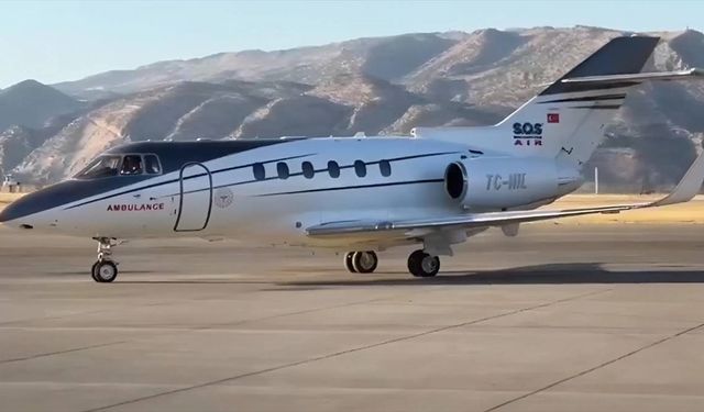 Şırnak'ta rahatsızlanan down sendromlu bebek, ambulans uçakla Ankara'ya sevk edildi