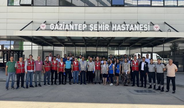Gaziantep Şehir Hastanesi'nde tatbikat gerçekleştirildi