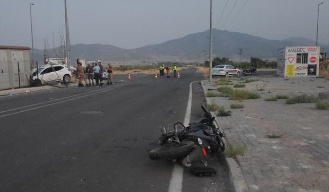 Gaziantep'te otomobille motosikletin çarpışması sonucu 1 kişi öldü, 3 kişi yaralandı