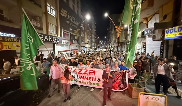 Mardin'de, İsrail'in Gazze'ye saldırıları protesto edildi