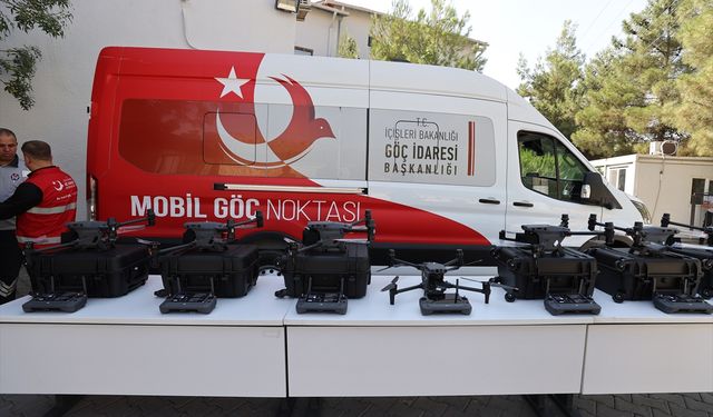 Mardin'de sınır güvenliği için 7 dron ve mobil göç aracı hizmete girdi