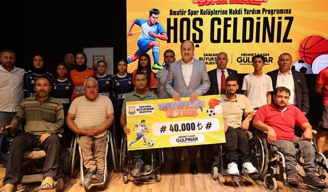 Şanlıurfa Büyükşehir Belediyesinden amatör kulüplere nakdi yardım