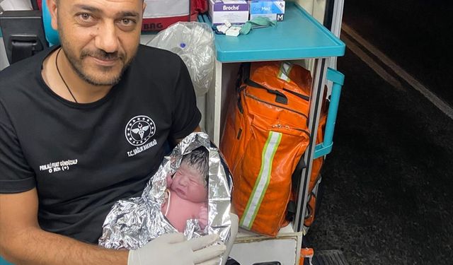 Şanlıurfa'da hastane yolundaki hamile kadın ambulansta doğum yaptı