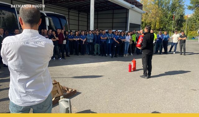 Batman İtfaiyesinden Emniyet Personeline Eğitim