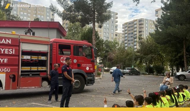 Batman'da Anaokulu Öğrencilerine Yangın Eğitimi Verildi