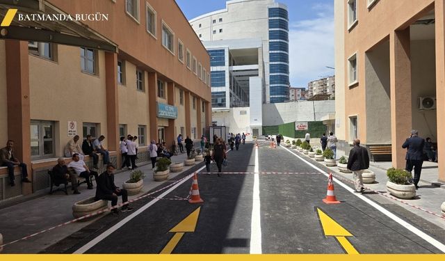 Hastanelerde Otopark ve Yol Çizgileri Yenilendi