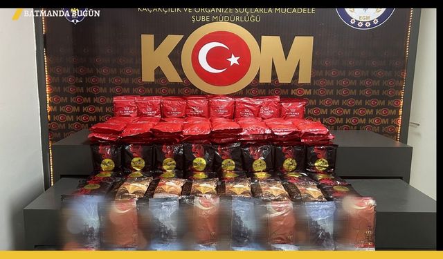 Batman’da Yol Kontrolünde Kaçak Tütün Ortaya Çıktı