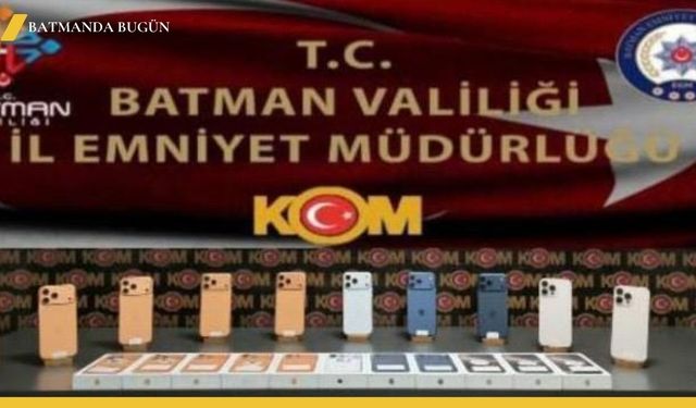 Batman'da Kontrol Noktasında 11 Kaçak Telefon'a El konuldu