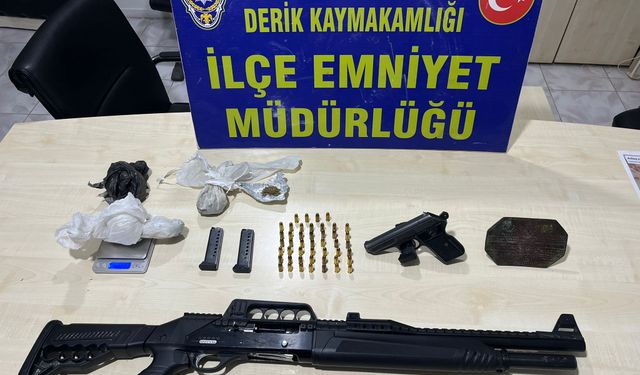 Mardin Derik'te Silah ve Madde Operasyonu