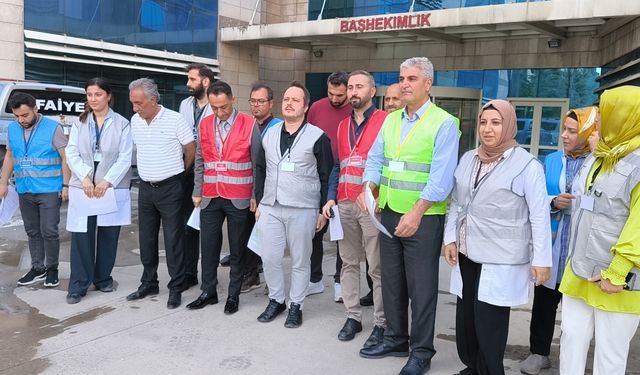 Siirt Eğitim ve Araştırma Hastanesi'nde Deprem Tatbikatı