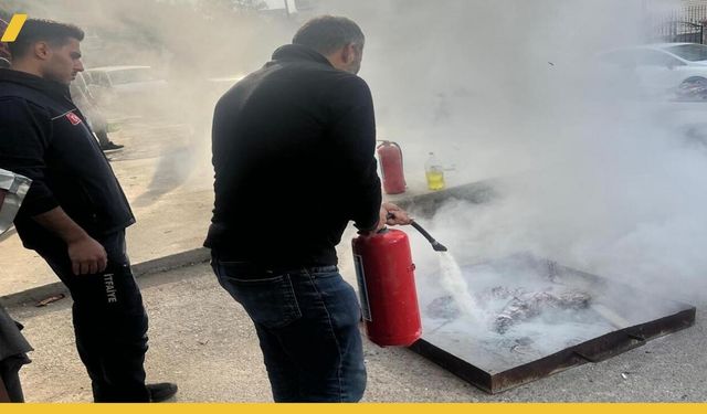 Batman İtfaiyesinden Fatih Mahallesindeki Tekstil Fabrikasında Yoğun Tatbikat