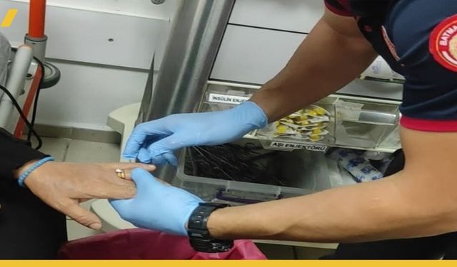 Batman’da Parmağa Sıkışan Yüzüğü İtfaiye Çıkardı