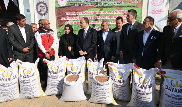 Siirt'te 588 Üreticiye Yüzde 75 Hibe Desteğiyle Kırmızı Mercimek Tohumu Dağıtıldı