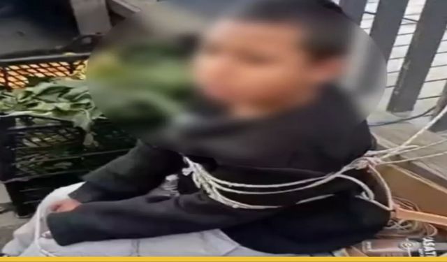 İstanbul Sarıyer'de  Esnafın "Kendi Adaleti": Eşofman Çalan Çocuk Pazarda İple Bağlandı