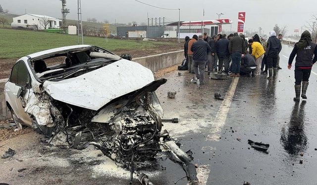 Diyarbakır-Batman Karayolunda Korkutan Kaza: Sağanak Yağış Kazayı Beraberinde Getirdi