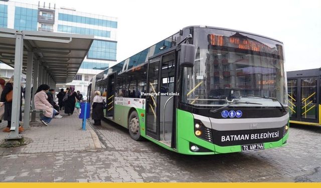 Batman’da Toplu Taşımaya Yeni Yıl Zammı: Yeni Tarifeler Yürürlükte