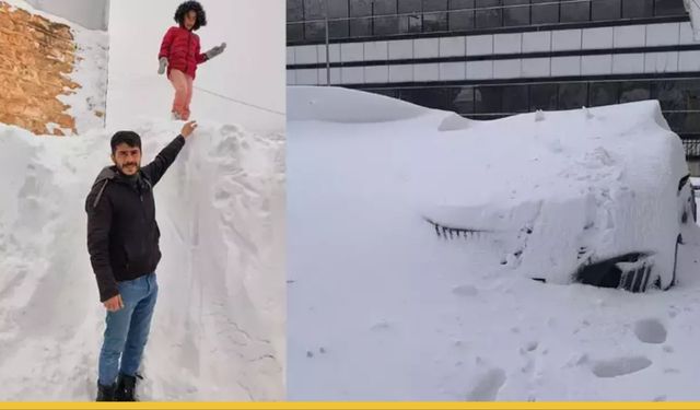 Gercüş’te Beyaz Esaret: İki Metrelik Kar Yığınları Araçları Yuttu