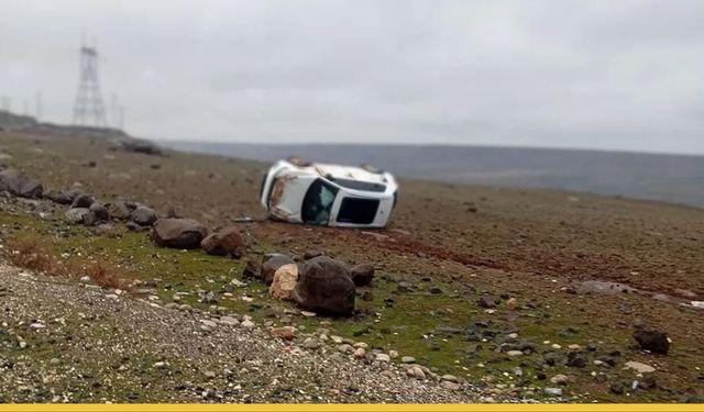 Gercüş’te Korkutan Takla: Metal Yığınına Dönen Araçtan Sağ Çıktı