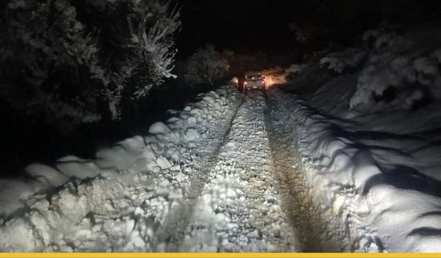Sason’un Karlı Tepelerinde Beş Saatlik Kurtarma Mesaisi
