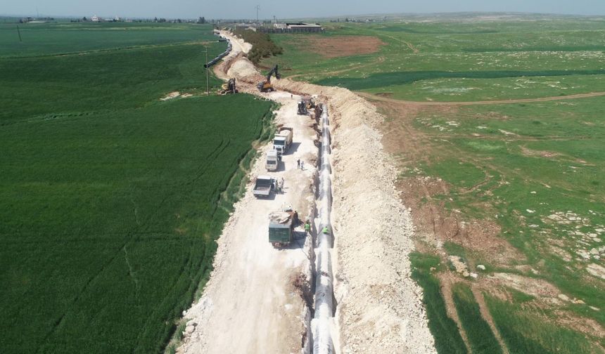 Mardin 2. Kademe İçme Suyu İsale Hattı'nda çalışmalar devam ediyor