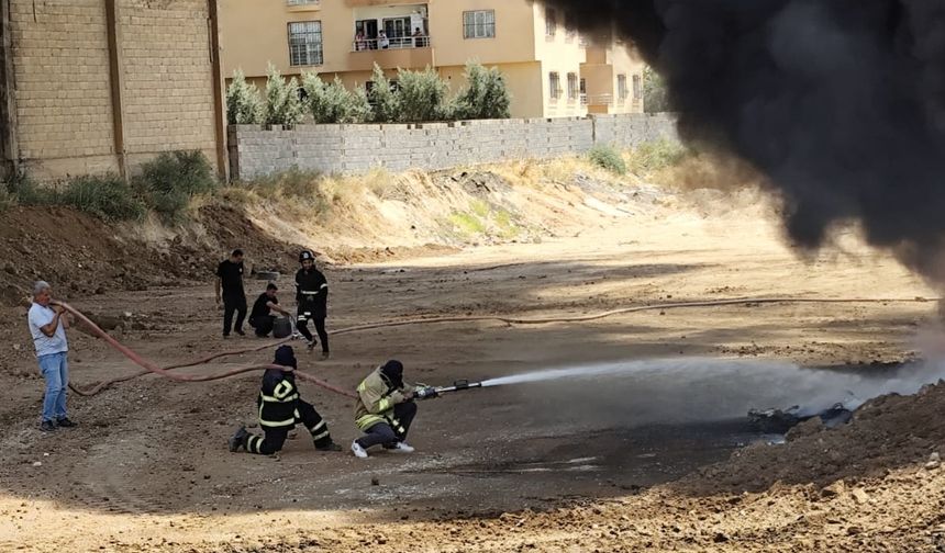 Mardin'de geri dönüşüm tesisinde çıkan yangın söndürüldü
