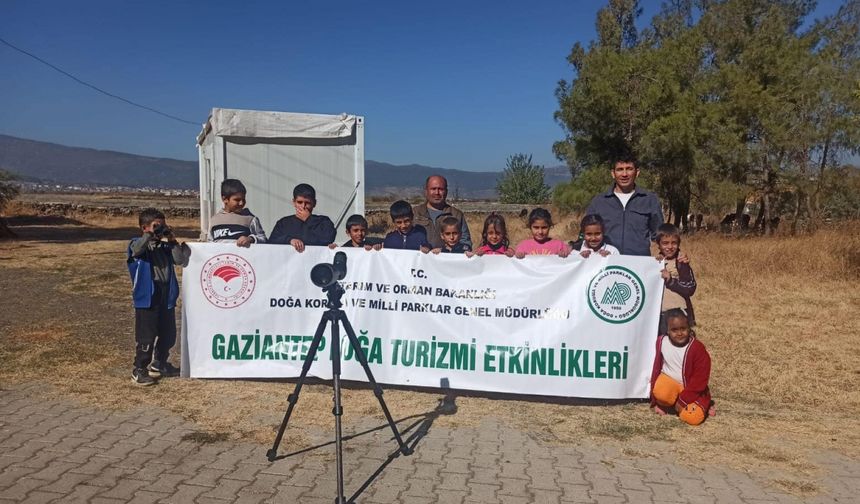 İslahiye'de öğrenciler kuş gözlemi yaptı